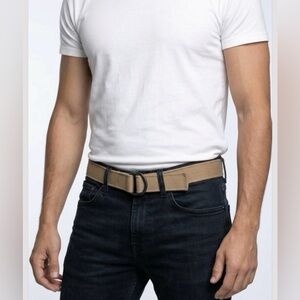 Canvas D-Ring Belt - Tan One Size